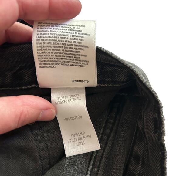 AGOLDE Criss Wide Leg‎ Jeans Washed Black Premium Denim Minimalist Y2K Size 27 - Picture 7 of 9